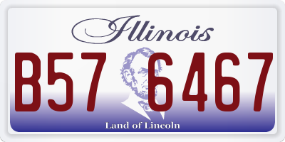 IL license plate B576467