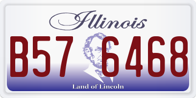 IL license plate B576468