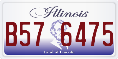 IL license plate B576475