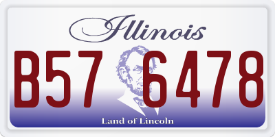 IL license plate B576478