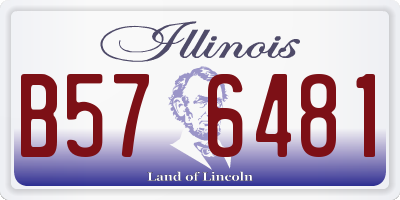 IL license plate B576481