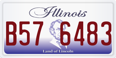 IL license plate B576483