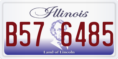 IL license plate B576485