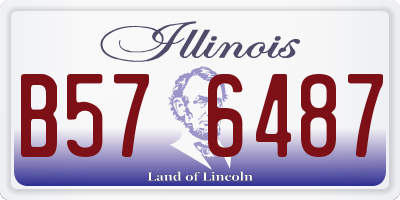IL license plate B576487