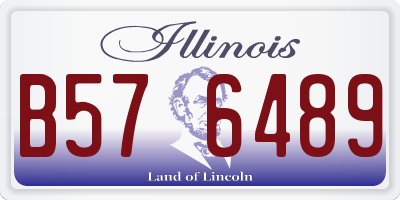 IL license plate B576489