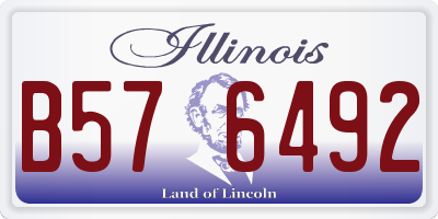 IL license plate B576492