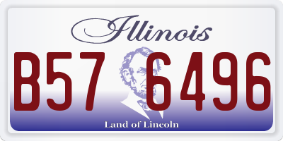 IL license plate B576496
