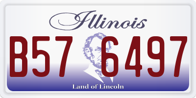 IL license plate B576497