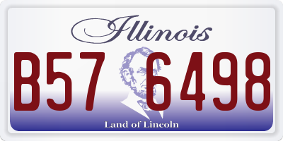 IL license plate B576498