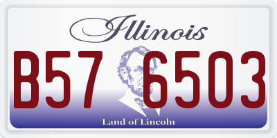 IL license plate B576503