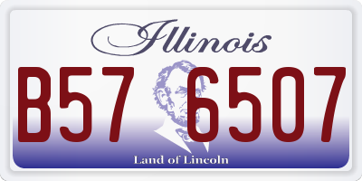 IL license plate B576507