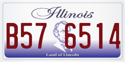 IL license plate B576514