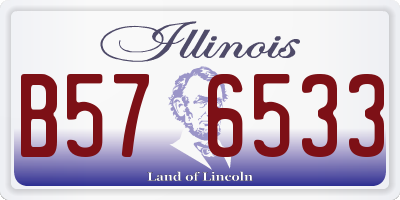 IL license plate B576533