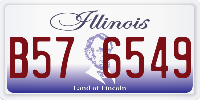 IL license plate B576549
