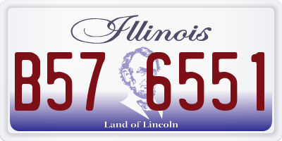 IL license plate B576551