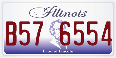 IL license plate B576554