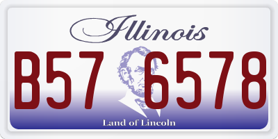 IL license plate B576578