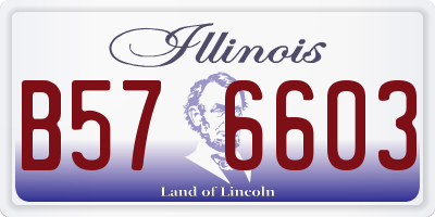 IL license plate B576603