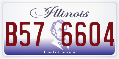 IL license plate B576604