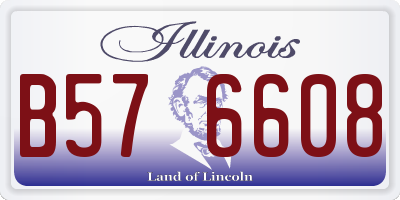 IL license plate B576608