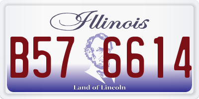 IL license plate B576614