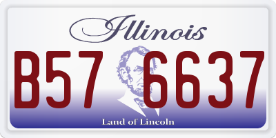 IL license plate B576637