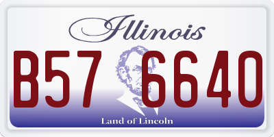 IL license plate B576640