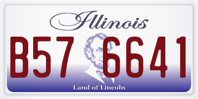 IL license plate B576641