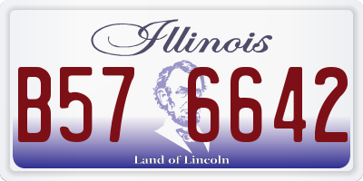 IL license plate B576642