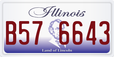IL license plate B576643