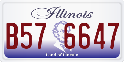IL license plate B576647