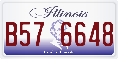 IL license plate B576648