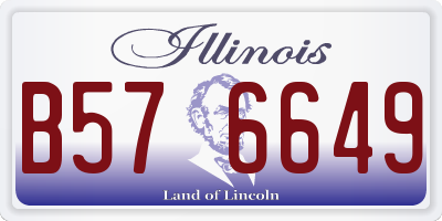 IL license plate B576649