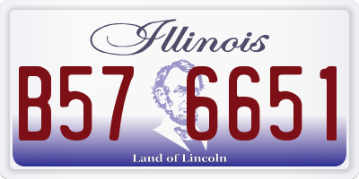 IL license plate B576651