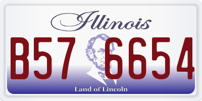 IL license plate B576654