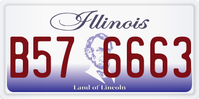 IL license plate B576663