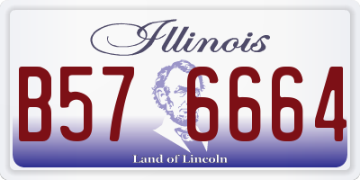 IL license plate B576664
