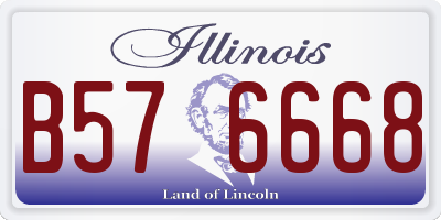 IL license plate B576668