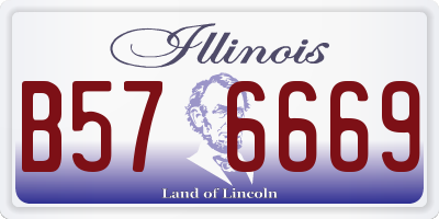 IL license plate B576669