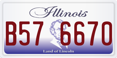 IL license plate B576670