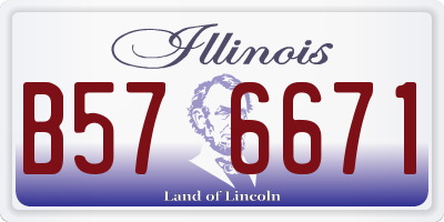 IL license plate B576671