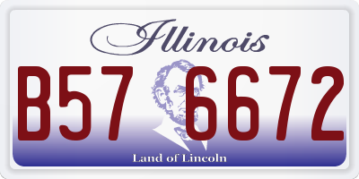 IL license plate B576672
