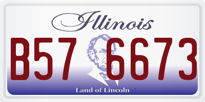 IL license plate B576673