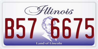 IL license plate B576675
