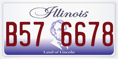 IL license plate B576678