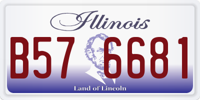 IL license plate B576681