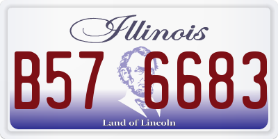 IL license plate B576683