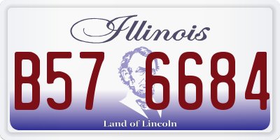 IL license plate B576684