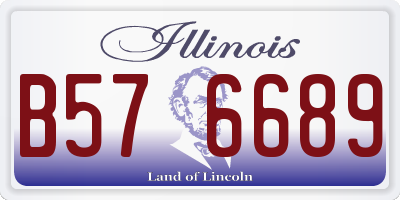 IL license plate B576689