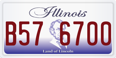 IL license plate B576700